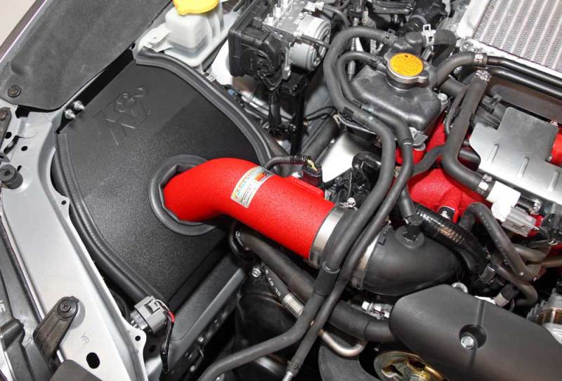Subaru WRX STI Performance Air Intake - K&N Engineering - Typhoon Short Ram - Red - 2015